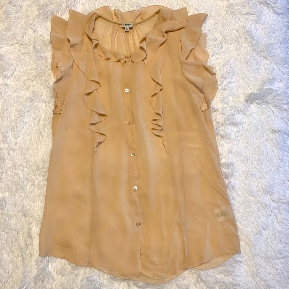 Aritzia sheer sleeveless blouse